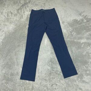 Banana Republic Mens Navy Slim-Fit Pants 30x34 Lightweight Polyester a0005